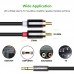 3,5 mm till 2 x RCA AUX Bilstereo Kabel 